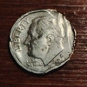 2000 p Eisenhower dime, mint errored
